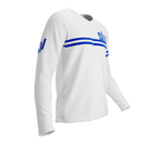 MTB BMX Cycling Jersey Long Sleeve Code El Salvador White for Men and Women