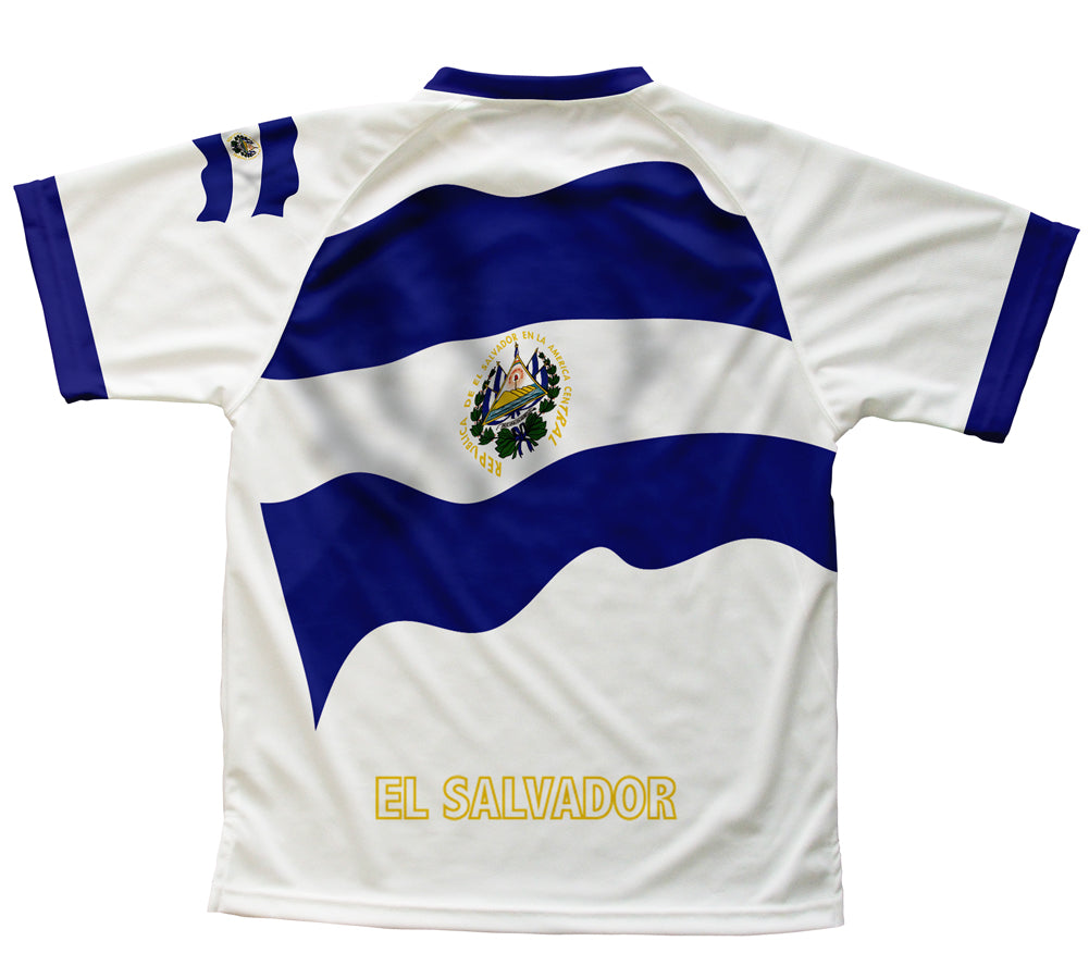 El Salvador Flag Technical T-Shirt for Men and Women