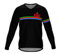 MTB BMX Cycling Jersey Long Sleeve Code Eritrea Black for Men and Women