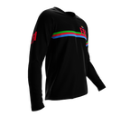 MTB BMX Cycling Jersey Long Sleeve Code Eritrea Black for Men and Women