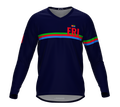 MTB BMX Cycling Jersey Long Sleeve Code Eritrea Blue for Men and Women