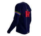 MTB BMX Cycling Jersey Long Sleeve Code Eritrea Blue for Men and Women