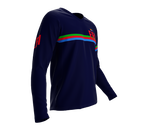 MTB BMX Cycling Jersey Long Sleeve Code Eritrea Blue for Men and Women