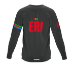 MTB BMX Cycling Jersey Long Sleeve Code Eritrea Gray for Men and Women