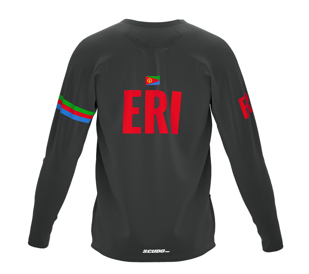 MTB BMX Cycling Jersey Long Sleeve Code Eritrea Gray for Men and Women