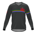 MTB BMX Cycling Jersey Long Sleeve Code Eritrea Gray for Men and Women