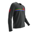 MTB BMX Cycling Jersey Long Sleeve Code Eritrea Gray for Men and Women