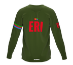 MTB BMX Cycling Jersey Long Sleeve Code Eritrea Green for Men and Women