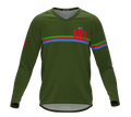 MTB BMX Cycling Jersey Long Sleeve Code Eritrea Green for Men and Women