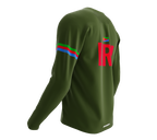 MTB BMX Cycling Jersey Long Sleeve Code Eritrea Green for Men and Women