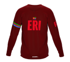 MTB BMX Cycling Jersey Long Sleeve Code Eritrea Vine for Men and Women