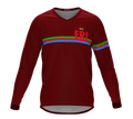 MTB BMX Cycling Jersey Long Sleeve Code Eritrea Vine for Men and Women