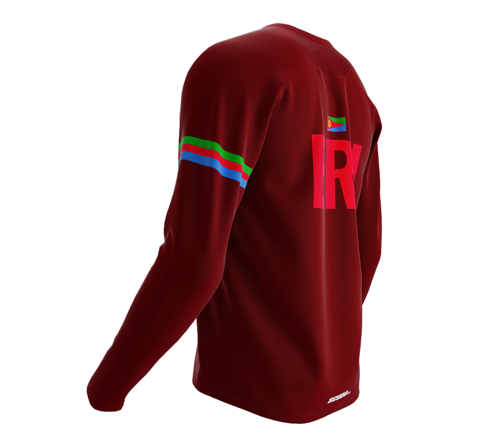 MTB BMX Cycling Jersey Long Sleeve Code Eritrea Vine for Men and Women