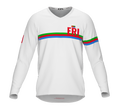 MTB BMX Cycling Jersey Long Sleeve Code Eritrea White for Men and Women
