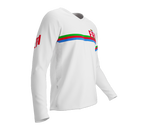 MTB BMX Cycling Jersey Long Sleeve Code Eritrea White for Men and Women