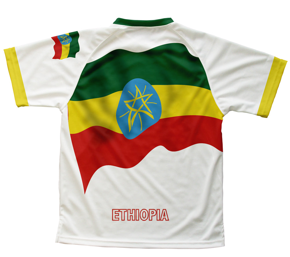 Ethiopia Flag Technical T-Shirt for Men and Women