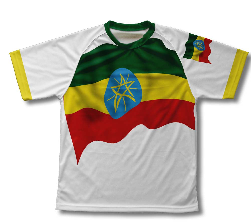 Ethiopia Flag Technical T-Shirt for Men and Women