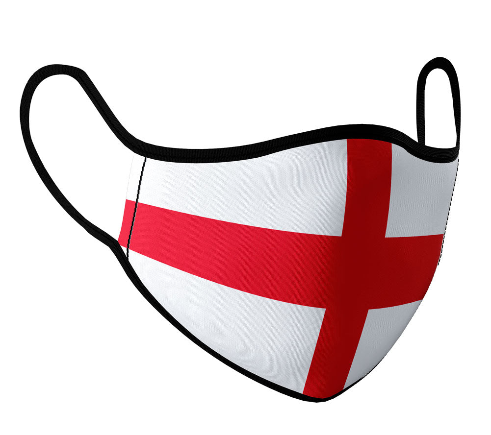 England - Face Mask with fluid and moisture resistant fabric. Reusable and Washable