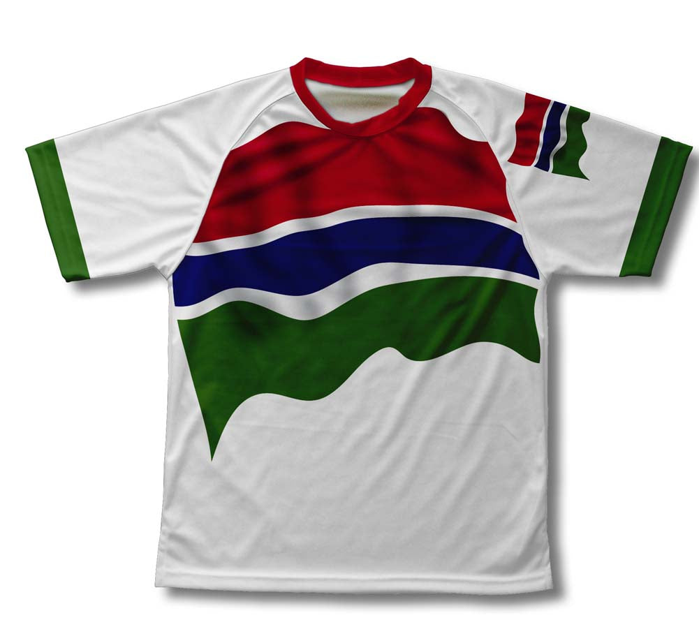 Gambia Flag Technical T-Shirt for Men and Women