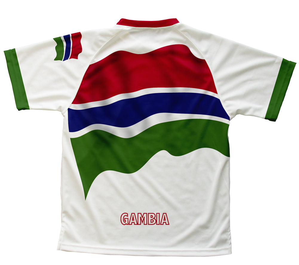 Gambia Flag Technical T-Shirt for Men and Women