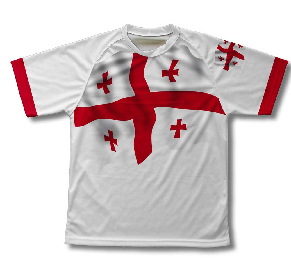 Georgia Country Flag Technical T-Shirt for Men and Women