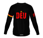 MTB BMX Cycling Jersey Long Sleeve Code Germany Black for Men and Women