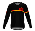 MTB BMX Cycling Jersey Long Sleeve Code Germany Black for Men and Women