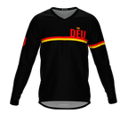 MTB BMX Cycling Jersey Long Sleeve Code Germany Black for Men and Women