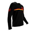 MTB BMX Cycling Jersey Long Sleeve Code Germany Black for Men and Women