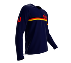 MTB BMX Cycling Jersey Long Sleeve Code Germany Blue for Men and Women