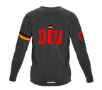 MTB BMX Cycling Jersey Long Sleeve Code Germany Gray for Men and Women