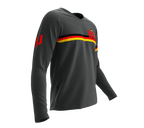 MTB BMX Cycling Jersey Long Sleeve Code Germany Gray for Men and Women