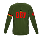 MTB BMX Cycling Jersey Long Sleeve Code Germany Green for Men and Women