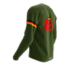 MTB BMX Cycling Jersey Long Sleeve Code Germany Green for Men and Women