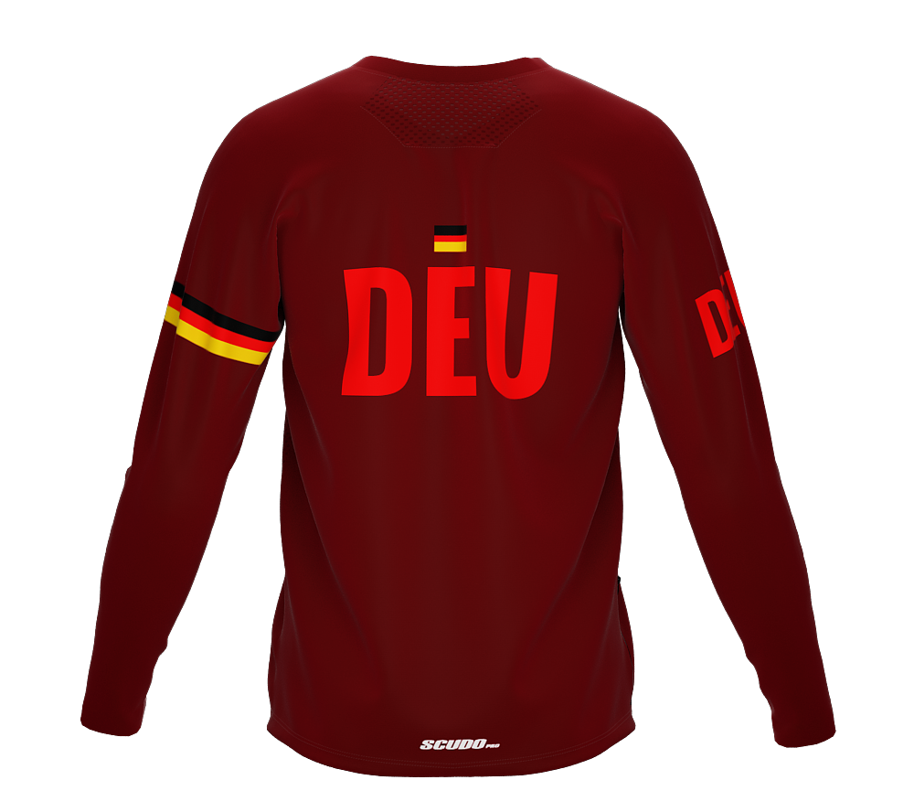 MTB BMX Cycling Jersey Long Sleeve Code Germany Vine for Men and Women