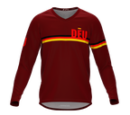 MTB BMX Cycling Jersey Long Sleeve Code Germany Vine for Men and Women