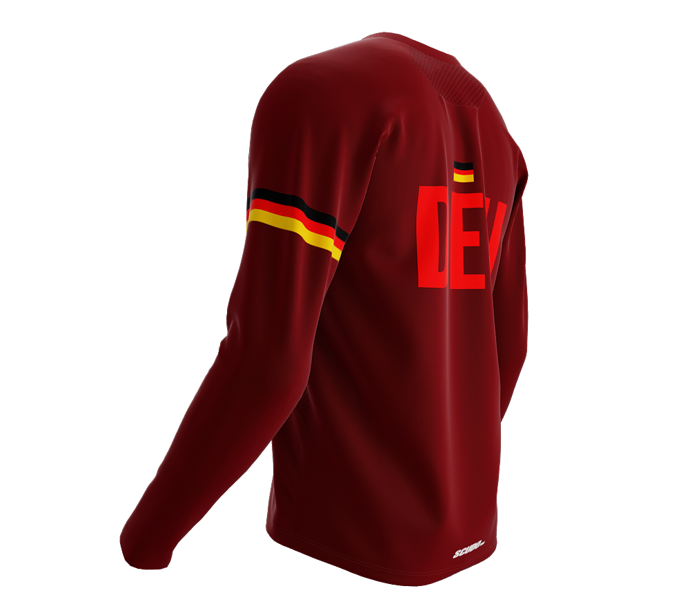 MTB BMX Cycling Jersey Long Sleeve Code Germany Vine for Men and Women