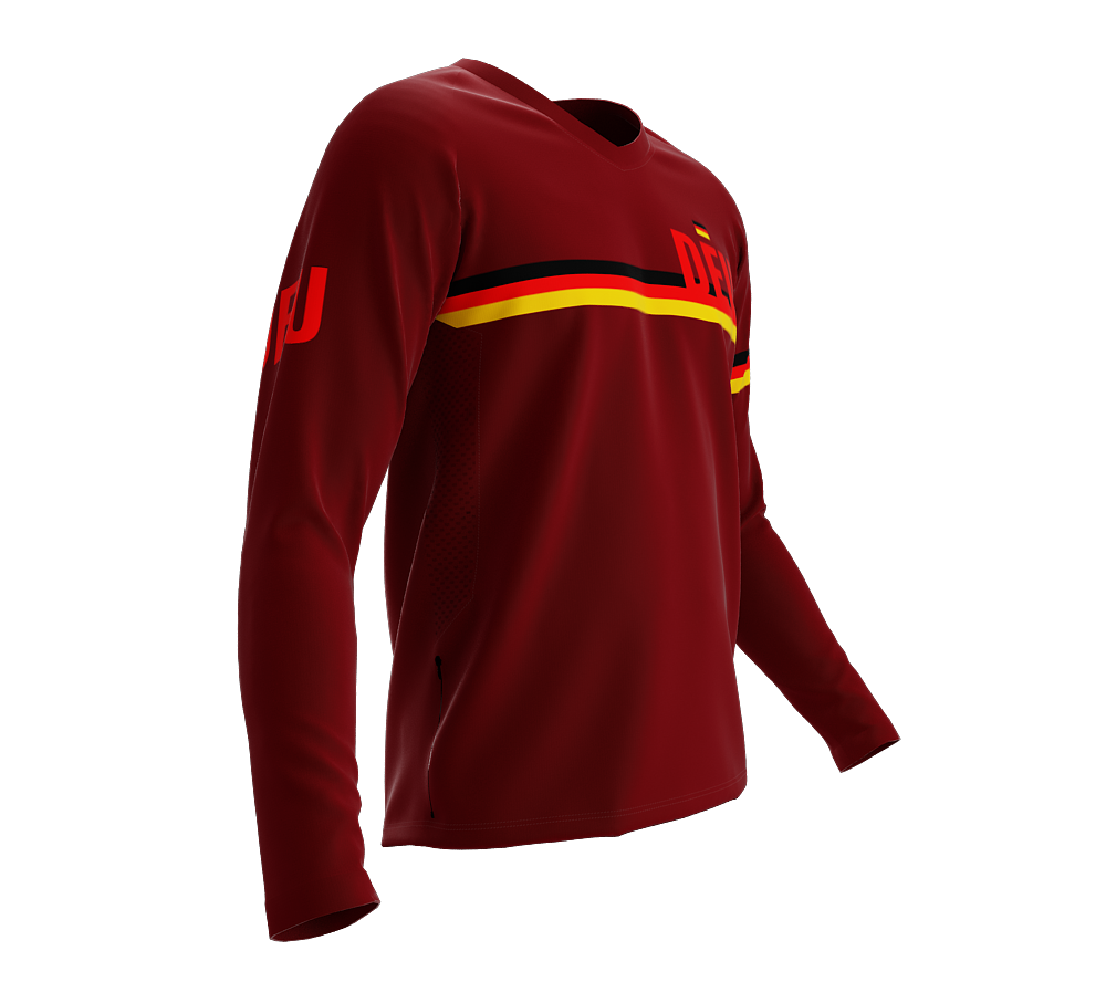 MTB BMX Cycling Jersey Long Sleeve Code Germany Vine for Men and Women