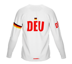 MTB BMX Cycling Jersey Long Sleeve Code Germany White for Men and Women