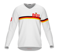 MTB BMX Cycling Jersey Long Sleeve Code Germany White for Men and Women