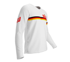 MTB BMX Cycling Jersey Long Sleeve Code Germany White for Men and Women