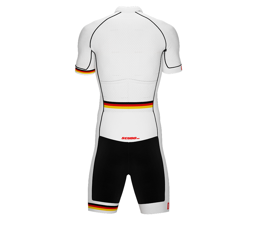 Germany White Code Cycling Speedsuit for Men
