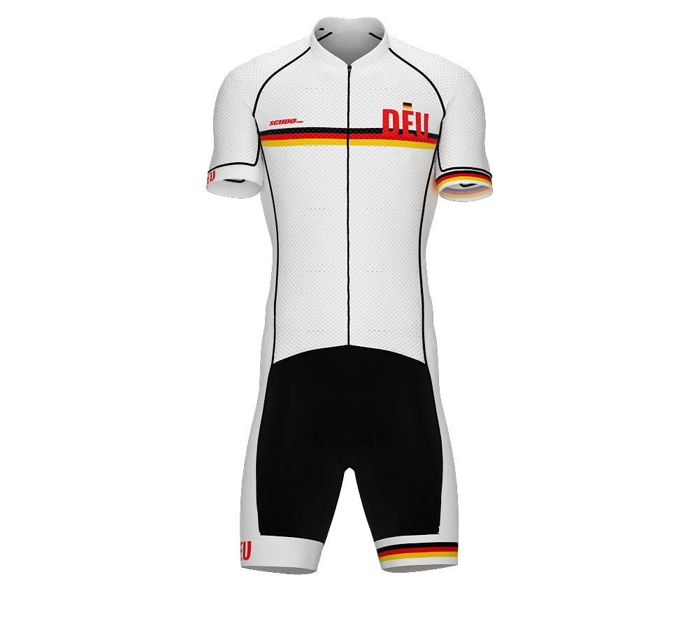 Germany White Code Cycling Speedsuit for Men