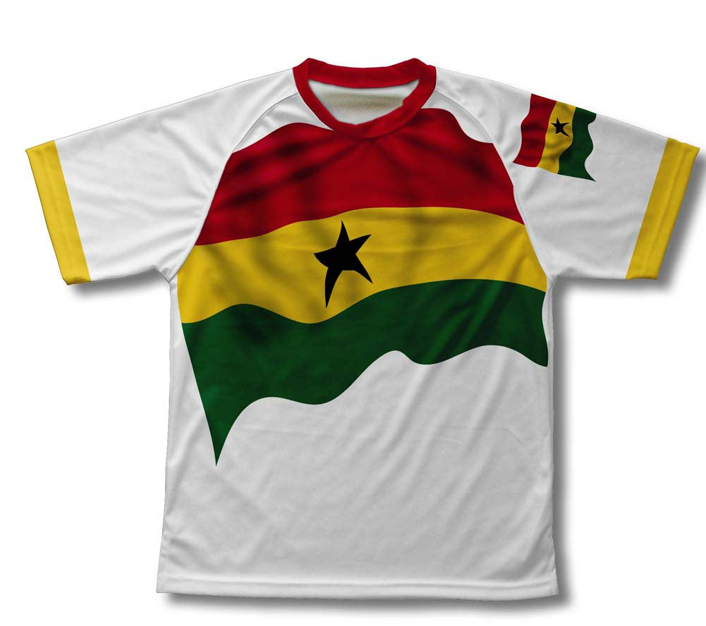 Ghana Flag Technical T-Shirt for Men and Women