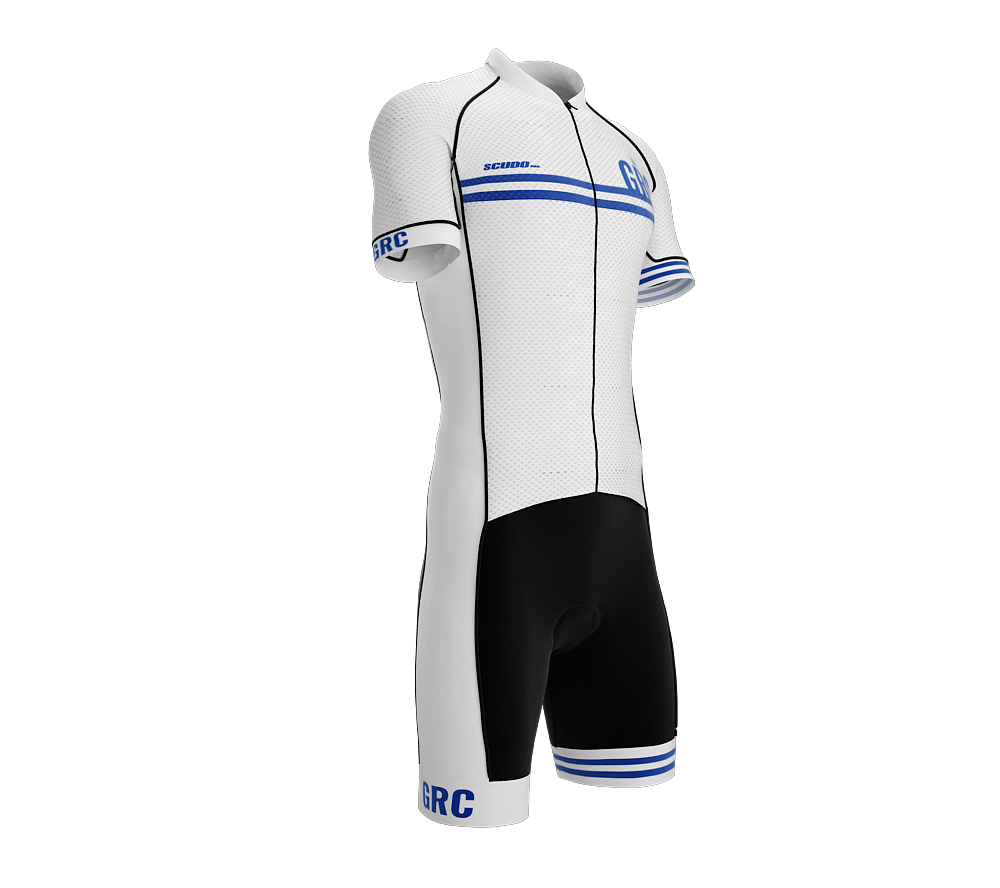Greece White Code Cycling Speedsuit for Men