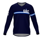 MTB BMX Cycling Jersey Long Sleeve Code Greece Blue for Men and Women