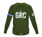MTB BMX Cycling Jersey Long Sleeve Code Greece Green for Men and Women
