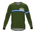 MTB BMX Cycling Jersey Long Sleeve Code Greece Green for Men and Women