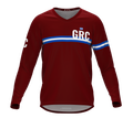 MTB BMX Cycling Jersey Long Sleeve Code Greece Vine for Men and Women