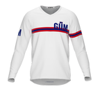 MTB BMX Cycling Jersey Long Sleeve Code Guam White for Men and Women
